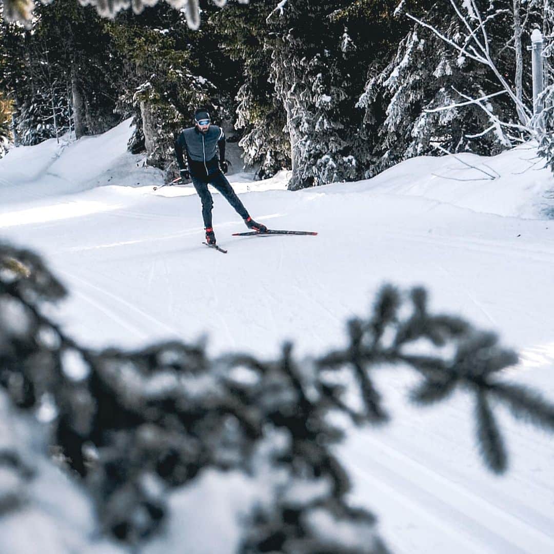 ロシニョールのインスタグラム：「Let’s go cross country skiing! Check our website to find the perfect gear for your Nordic skiing sessions. #anotherbestday @rossignolnordic @rossignolapparel 📷 @alexisboeuf」