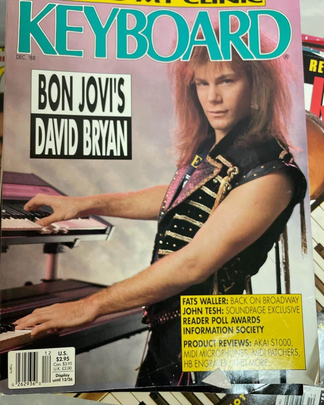 デヴィッド・ブライアンさんのインスタグラム写真 - (デヴィッド・ブライアンInstagram)「Found these classic covers !!! Thanx Keyboard magazine :-) and @jonregen!!!! 😎🎹🎶🎉🎉」2月28日 5時14分 - davidbryanmusic