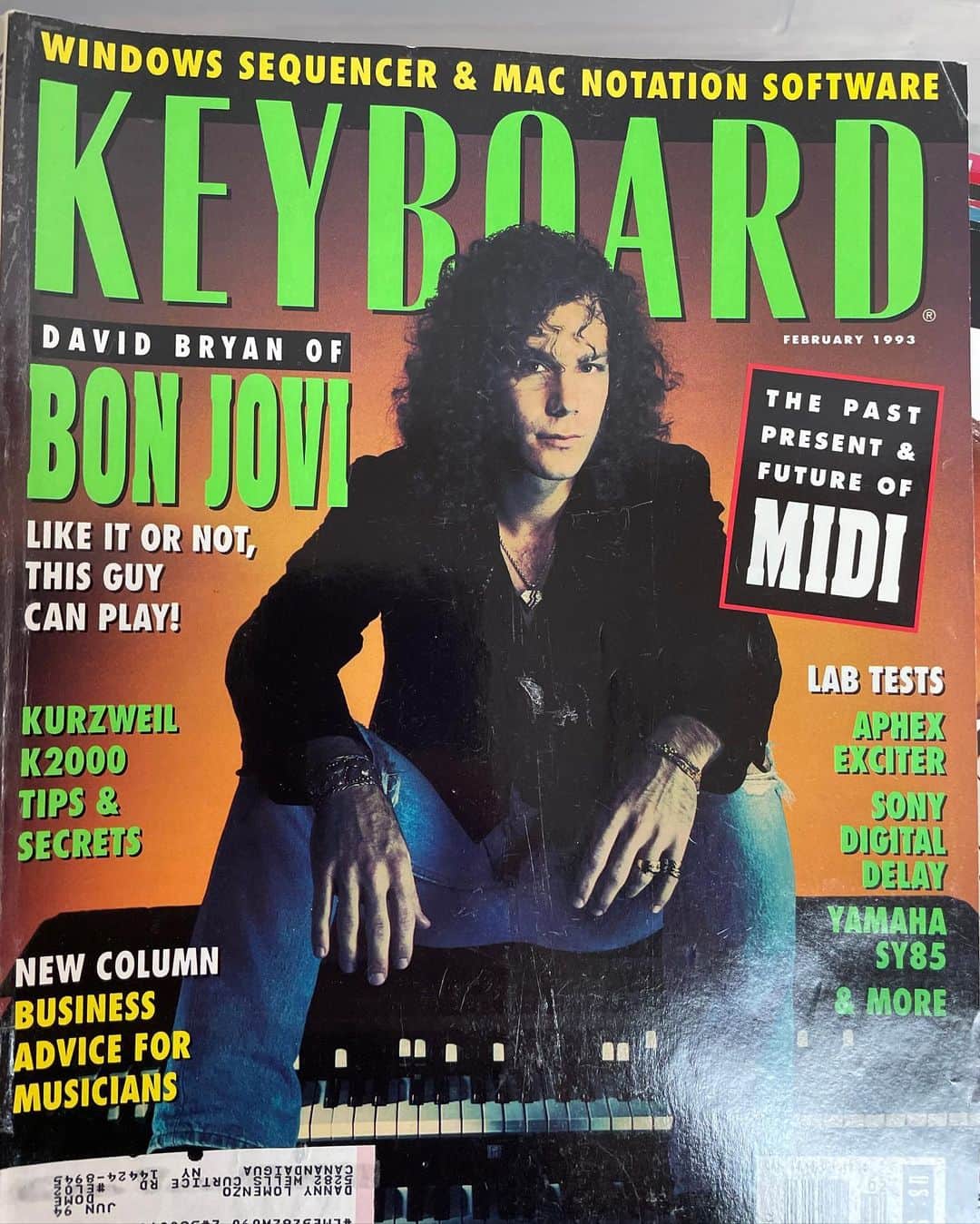 デヴィッド・ブライアンのインスタグラム：「Found these classic covers !!! Thanx Keyboard magazine :-) and @jonregen!!!! 😎🎹🎶🎉🎉」