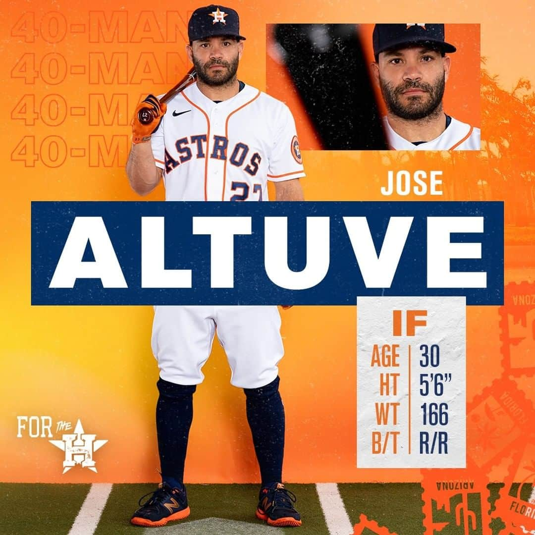 ヒューストン・アストロズのインスタグラム：「@josealtuve27 is ready to lead us this season. The 2017 AL MVP smashed a leadoff homer the other day in Florida and leads the team in runs with 12 this Spring Training.  #ForTheH」