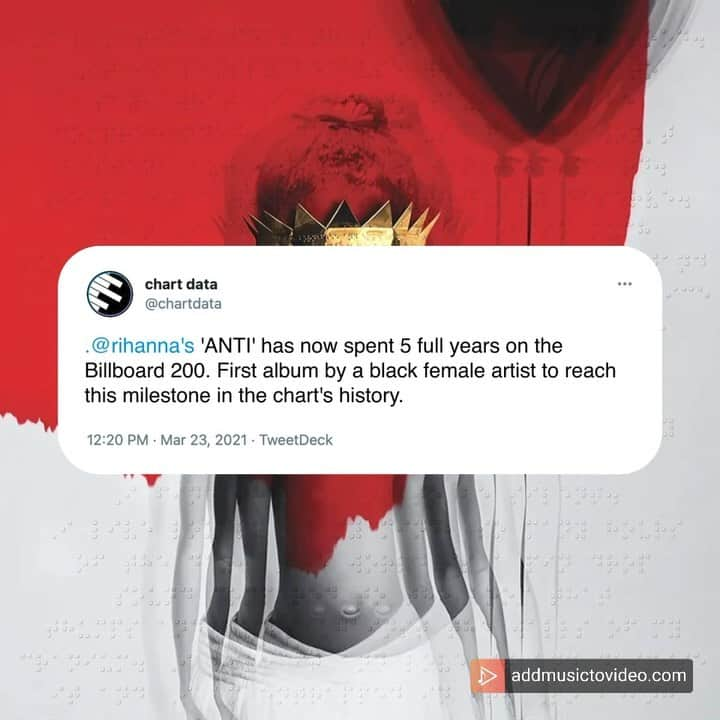 リアーナのインスタグラム：「grateful to the most High for putting die hard supporters in my circle 🙏🏿 #Anti #WomensHistoryMonth 💪🏿 congrats to everyone that contributed to this era, thank you team.」