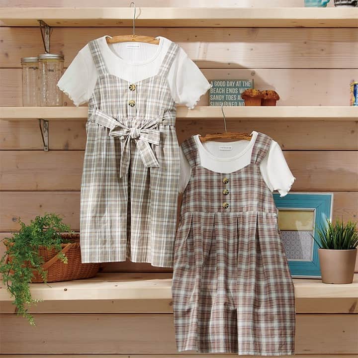 バースデイさんのインスタグラム写真 バースデイinstagram Mamarakuofficial のワンピースが登場 これ一枚で完璧コーデができちゃう チェック柄のおしゃれなワンピースです サイズは130cm 140cmをご用意 気になるアイテムは 右下の保存マークを