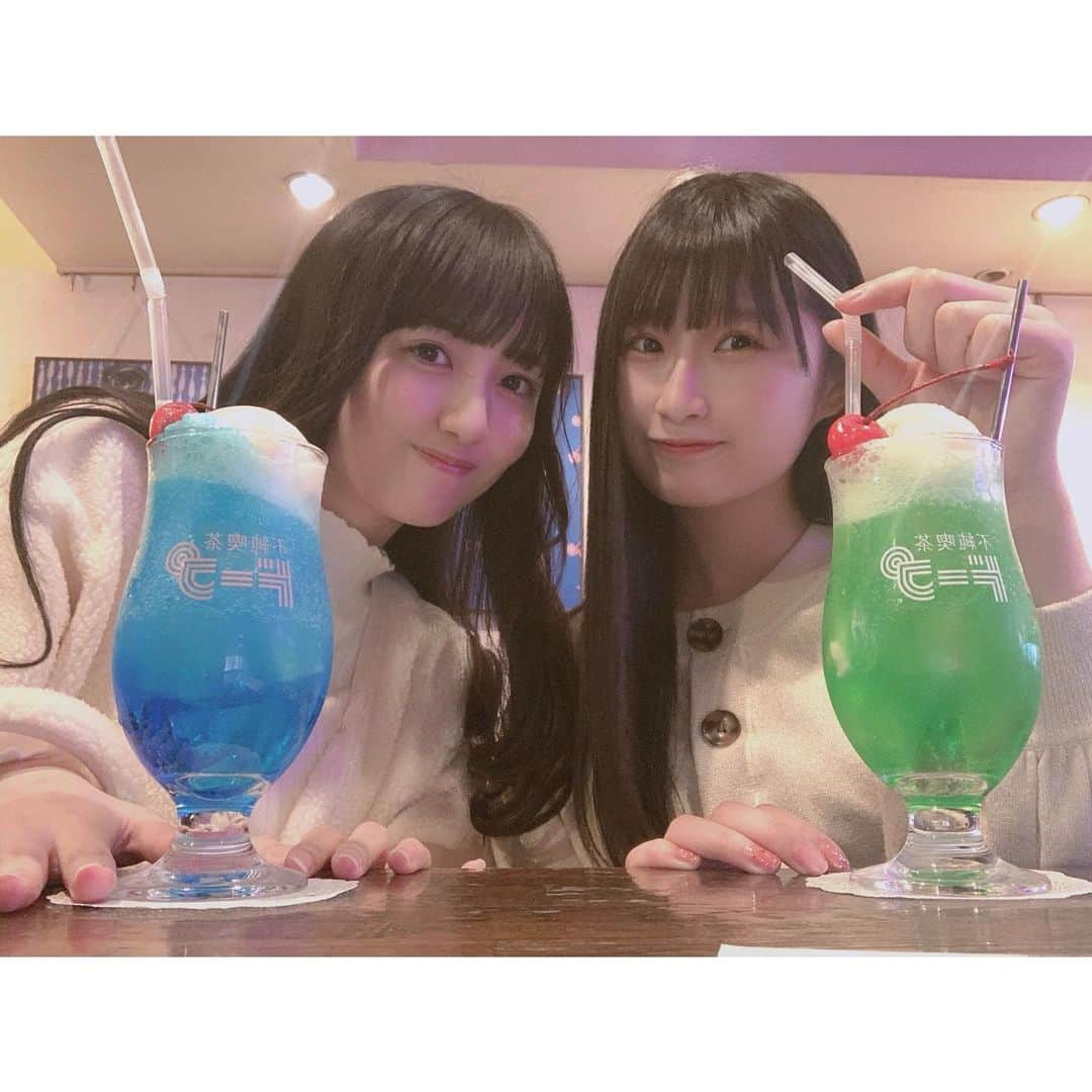 長尾しおりさんのインスタグラム写真 - (長尾しおりInstagram)「やっと行けた喫茶店〜♥️﻿ クリームソーダ好きとしても最高でした…🥲﻿ ﻿ ﻿ @kissadope  ﻿ ﻿ ﻿ #中野 #中野カフェ #不純喫茶ドープ #喫茶店 #喫茶店巡り #カフェ #カフェ巡り #クリームソーダ #レトロ喫茶 #春コーデ #패션스타그램 #얼스타그램 #멋스타그램 #옷 #jk」3月25日 10時12分 - shiori_nagao