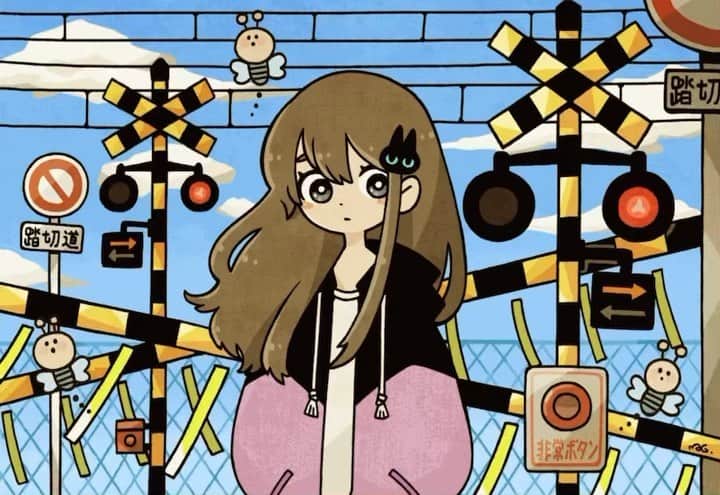 北極まぐのインスタグラム：「カンカンカンカン  #illustration #artwork」