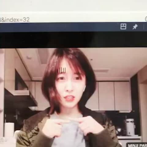 パク・ミンジのインスタグラム：「요상한데다 재능 쓰기 ㅋㅋ  #naverline」