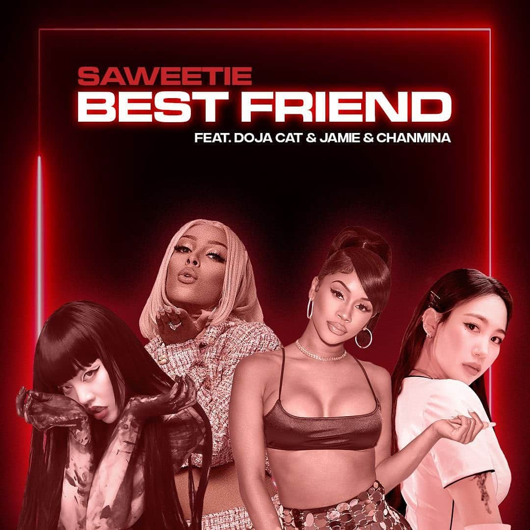 ちゃんみなさんのインスタグラム写真 - (ちゃんみなInstagram)「" Saweetie - Best Friend (feat. Doja Cat, Jamie, CHANMINA) " . April 02 release  4月2日リリース🙏🏻」3月26日 0時00分 - minachanxx