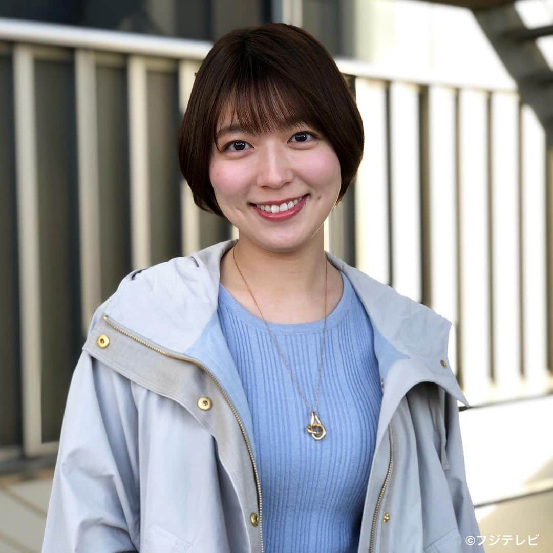 フジテレビ「めざましテレビ」さんのインスタグラム写真 - (フジテレビ「めざましテレビ」Instagram)「3月26日（金）  ファッション雑誌CanCamとコラボした お天気コーナー「きょう何着て行く？」 阿部華也子の毎日のコーデを紹介♪  【きょうのコーデ】 ジャケット→#YECCAVECCA 1万7600円 ニット→#NOSTALGIA 3190円 スカート→#SNIDEL 7920円 靴→#ダイアナ 1万5400円 ネックレス→#Jouete 1万7600円  【コーデのポイント】 ブルーニット×光沢スカートのフェミニンコーデを スポーティブルゾンでカジュアルに🏃‍♀️✨ ブルゾンはゴールド金具や程ゆるシルエットなどの上品デザインを選ぶと 通勤から休日まで幅広いシーンで使えます👑❗️ ライトグレーなら春らしい軽やかさもあって🙆‍♀️  #めざましテレビ #きょう何着て行く？ #阿部華也子 #今日のコーデ#コーデ#CanCam #今日のファッション#ootd #きょう何着て行く？は月〜金朝6時22分ごろ放送📺 #スタイリストたなべさおり」3月26日 11時59分 - mezamashi.tv