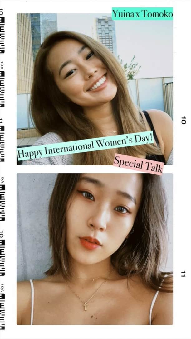 上野智子のインスタグラム：「女性がハッピーでいられる社会へ🌈 をテーマに国際女性デーを記念したPodcastコンテンツを制作しました:) ゲストは @yuinayuye ♡  こちらは前編！ ・国際女性デーとは＆それぞれの活動について ・コロナ禍での女性のメンタルヘルス ・女性の健康×スポーツ・フィットネスやスポーツが与える心身のポジティブな影響 について話しています🗣  後編は公益財団法人ジョイセフのアカウントでUPされます。 @joicfp 合わせて聴いてね〜！:)  #国際女性デー」