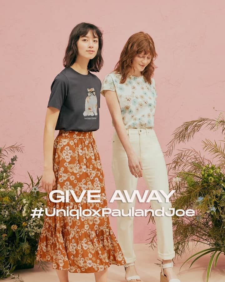 ポール&ジョーのインスタグラム：「#GIVEAWAY Paul & Joe and Uniqlo come together to celebrate spring and our new collaboration!⁠ -⁠ For this special occasion, we offer you a chance to win some items from this collection, including :⁠ - a t-shirt⁠ - a dress⁠ - a scarf⁠ - a bag⁠ - In addition, you will also win a Paul & Joe t-shirt, a lipstick, a lipstick case and a notebook!⁠ -⁠ To participate, it's easy :⁠ * Follow @paulandjoeparis and @uniqlo_fr⁠ * Post your photo of either flowers or cats with the hashtag #UniqloxPaulandJoe⁠ -⁠ Two lucky winners will be chosen, one from each account !⁠ -⁠ End of the giveaway on April 1st at 7PM (Paris time)⁠ Giveaway open worldwide, shipping included 🌍」