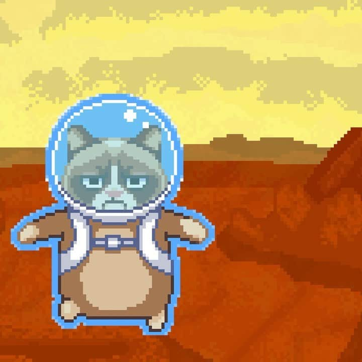 Grumpy Catのインスタグラム：「Life on Mars…Is Awful.   New Grumpy Cat #NFT available now on @withfoundation   https://foundation.app/grumpycat/grumpy-cat-life-on-mars-is-awful-14570 (Link in bio) #NFTs #nftcollector #NFTdrop #nftart #NFTCommunity #nftcollectors #nft」