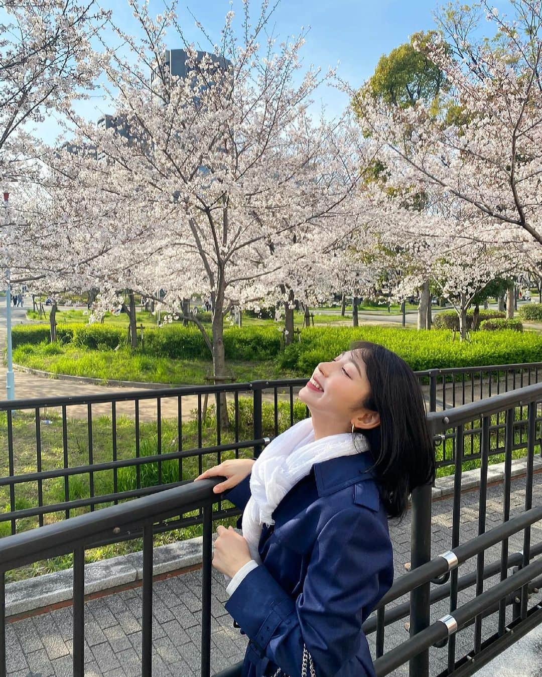 野嶋紗己子さんのインスタグラム写真 - (野嶋紗己子Instagram)「今日は天気がとてもよかったですね^^ 通りすがりの桜之宮公園で、春を感じてきました。☺️🌸  来週3/29(月)15：40〜MBS新番組「よんちゃんTV」で 月曜日〜木曜日まで、スタジオにいます😊 「視聴者みなさんと一緒に作っていく」が番組のテーマの一つ。しっかりと情報をお伝えしながら、「見たらちょっと心が温かくなる」「明日も頑張るぞー！」と思っていただけるよう、がんばります！！☺️🌸  これからもどうぞ宜しくお願い致します！ 是非みなさまご覧くださいませ^^  #mbs#よんちゃんtv#桜之宮公園#親戚が撮ってくれました🌸 #頭の中で春一番の歌詞が流れていました ※撮る時だけマスク外しています。」3月27日 20時53分 - nojima_sakiko