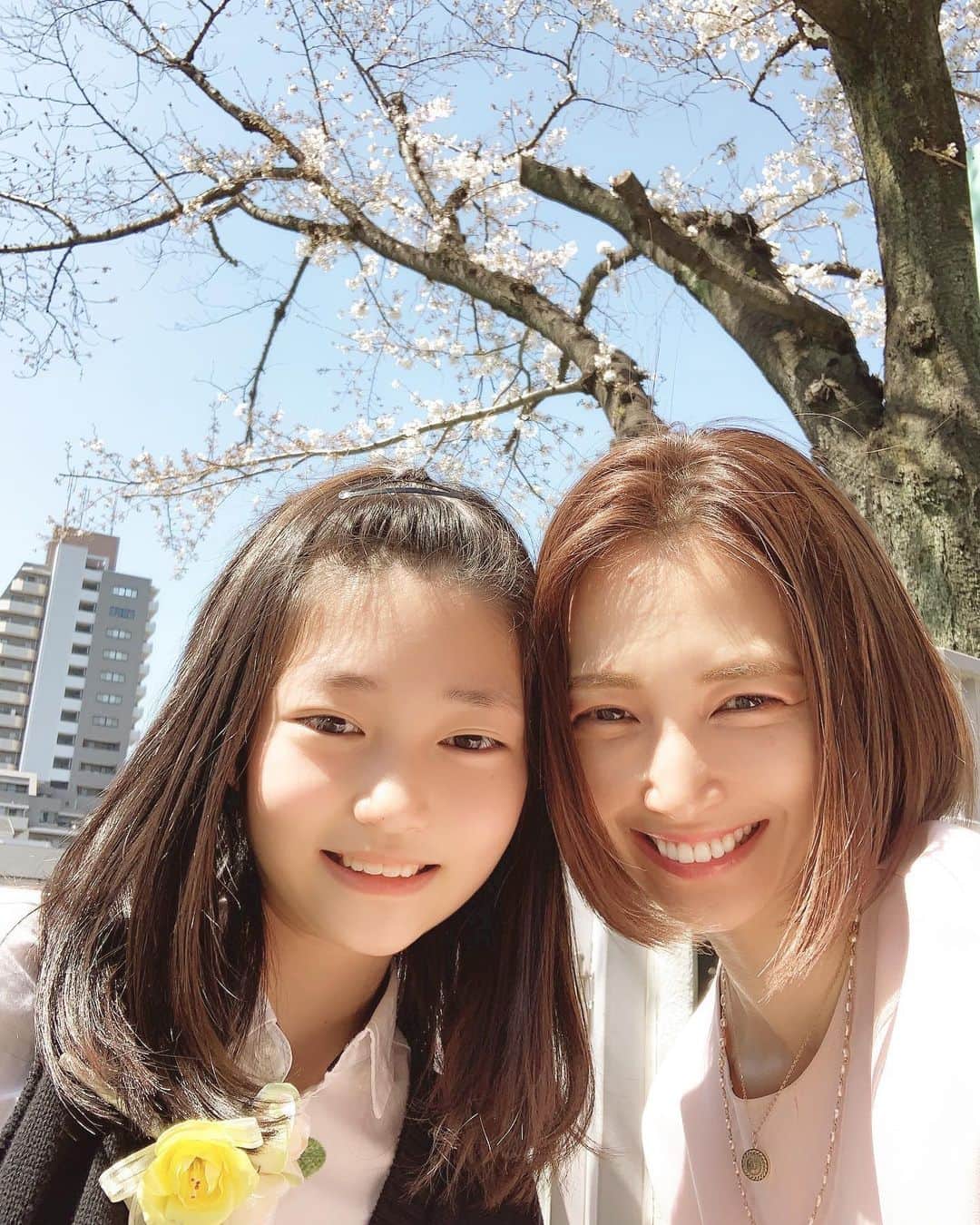 澤田友美のインスタグラム：「感謝がいっぱい。 今年の桜一番だなぁ😄」