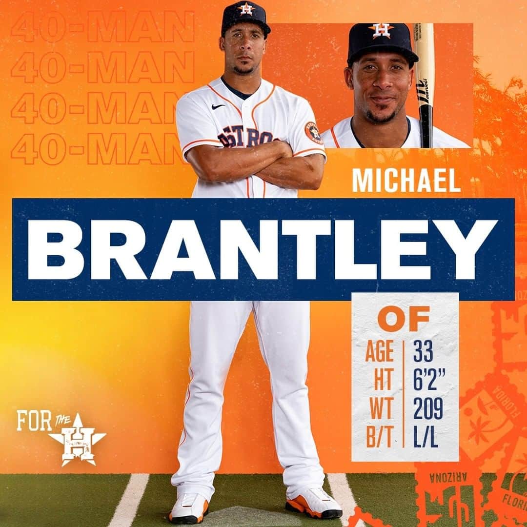 ヒューストン・アストロズのインスタグラム：「Uncle Mike!  Four-time All Star Michael Brantley is back with the #Astros this season. He leads the club with nine RBI during Spring Training!  #ForTheH」