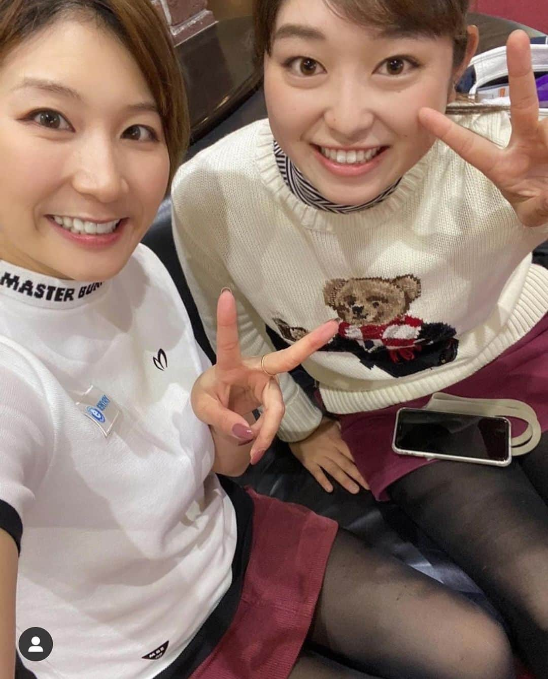 杉山美帆さんのインスタグラム写真 - (杉山美帆Instagram)「妙ちゃん☺️✨  ウェアの色合いかぶった😂  #バイトするならエントリー #ゼンケン #myアセット #クレンゼマスク #ドライバー #スイング動画 #ゴルフ #golf #リンディ」3月28日 20時29分 - mih0_golf