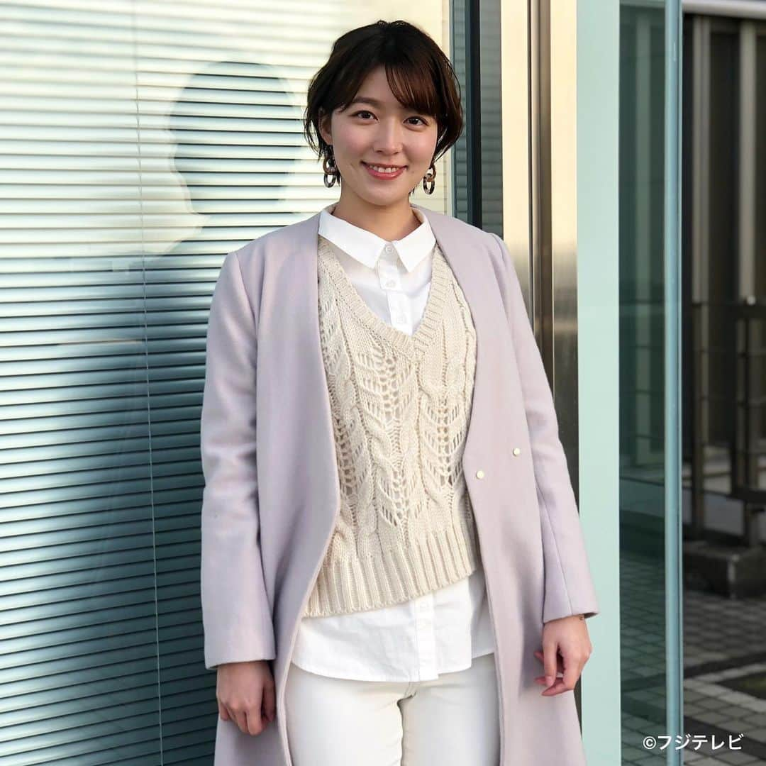 フジテレビ「めざましテレビ」さんのインスタグラム写真 - (フジテレビ「めざましテレビ」Instagram)「3月5日（金）  ファッション雑誌CanCamとコラボした お天気コーナー「きょう何着て行く？」 阿部華也子の毎日のコーデを紹介♪  【きょうのコーデ】 コート→#UNRELISH 1万5000円 ベスト付きシャツ→#MURUA 6900円 パンツ→#AMERICANHOLIC 3000円 靴→#ダイアナ 1万4000円 ピアス→#バナナリパブリック 4990円  【コーデのポイント】 シャツにニットベストを重ねる レイヤードスタイルがこの春ブームに🌷🌷 シャツもベストもゆるシルエットのものを選ぶと こなれた雰囲気にまとまります🙆🏻‍♀️✨ 爽やかな白ワントーンもシーズンムードアップに一役🙌  #めざましテレビ #きょう何着て行く？ #阿部華也子 #今日のコーデ#コーデ#CanCam #今日のファッション#ootd #きょう何着て行く？は月〜金朝6時22分ごろ放送📺 #スタイリストたなべさおり」3月5日 17時17分 - mezamashi.tv