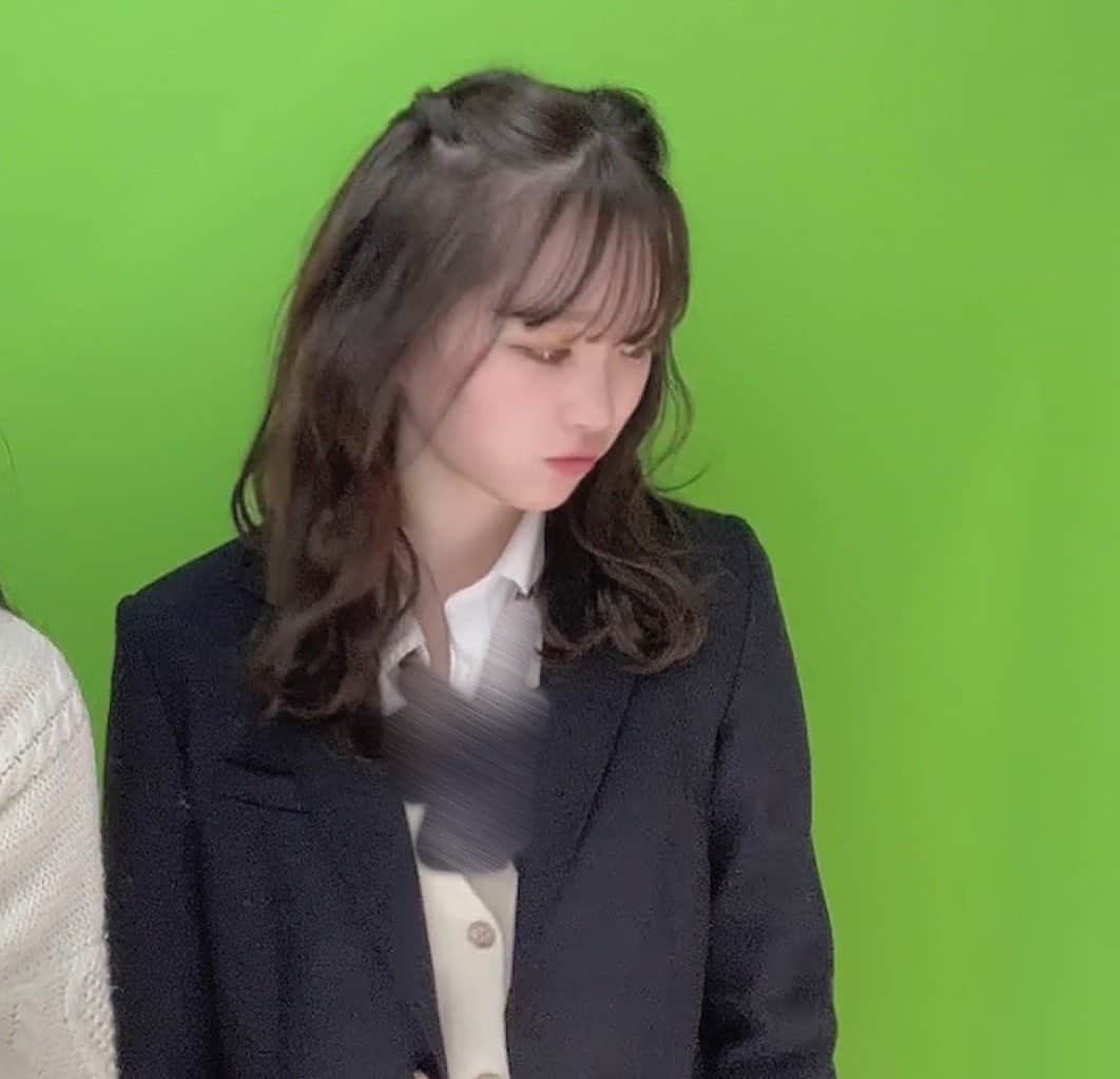 平野夢来（ゆぴぴ）のインスタグラム：「🍑ハーフアップ」