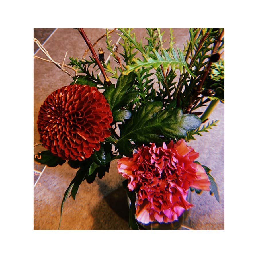 阿部華也子さんのインスタグラム写真 - (阿部華也子Instagram)「♪  「ワイルドな感じで、、、」  という私の抽象的なオーダーを 見事に再現してくれる  そんなお花屋さん  みーっけ。  #💐 #お花のある暮らし #マム #この色かわいい #緑多め #ワイルドとは🤔」3月5日 13時46分 - kayakoabeofficial