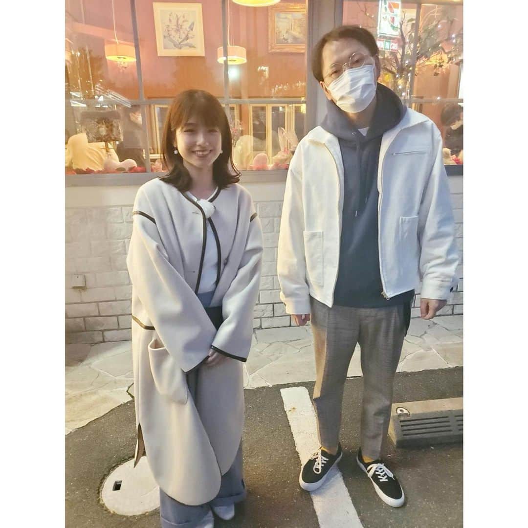 舘山聖奈さんのインスタグラム写真 - (舘山聖奈Instagram)「今日6日午後6時30分から﻿ 『フットマップ-池田・箕面編-』が放送されます！﻿ ﻿ ゲストは引き続き、﻿ ﻿ 「もうレギュラーです！」と仰ってくださる﻿ ﻿ アインシュタインさん✨ ﻿ ﻿ フットボールアワーさんとの絶妙な掛け合いは﻿ 今日も必見です☺️﻿ ﻿ 今回は！﻿ ﻿ ・〇〇ミュージアムで大盛り上がり！！﻿ ・パワースポットで必勝祈願…✨﻿ ・あのマダムがお出迎え！絶品スイーツ💕﻿ をご紹介します！！﻿ ﻿ ぜひご覧ください！﻿ ﻿ ※写真を撮る時だけマスクを外しました﻿ ﻿ #offっとまっぷ﻿ #池田﻿ #箕面﻿ #フットボールアワー　さん﻿ #アインシュタイン　さん﻿ #と巡ります！﻿ #カンテレ﻿ #関西テレビ﻿ #自由にお出かけできるようになった際には﻿ #フットマップをご活用ください！﻿」3月6日 12時06分 - seina_tateyama_