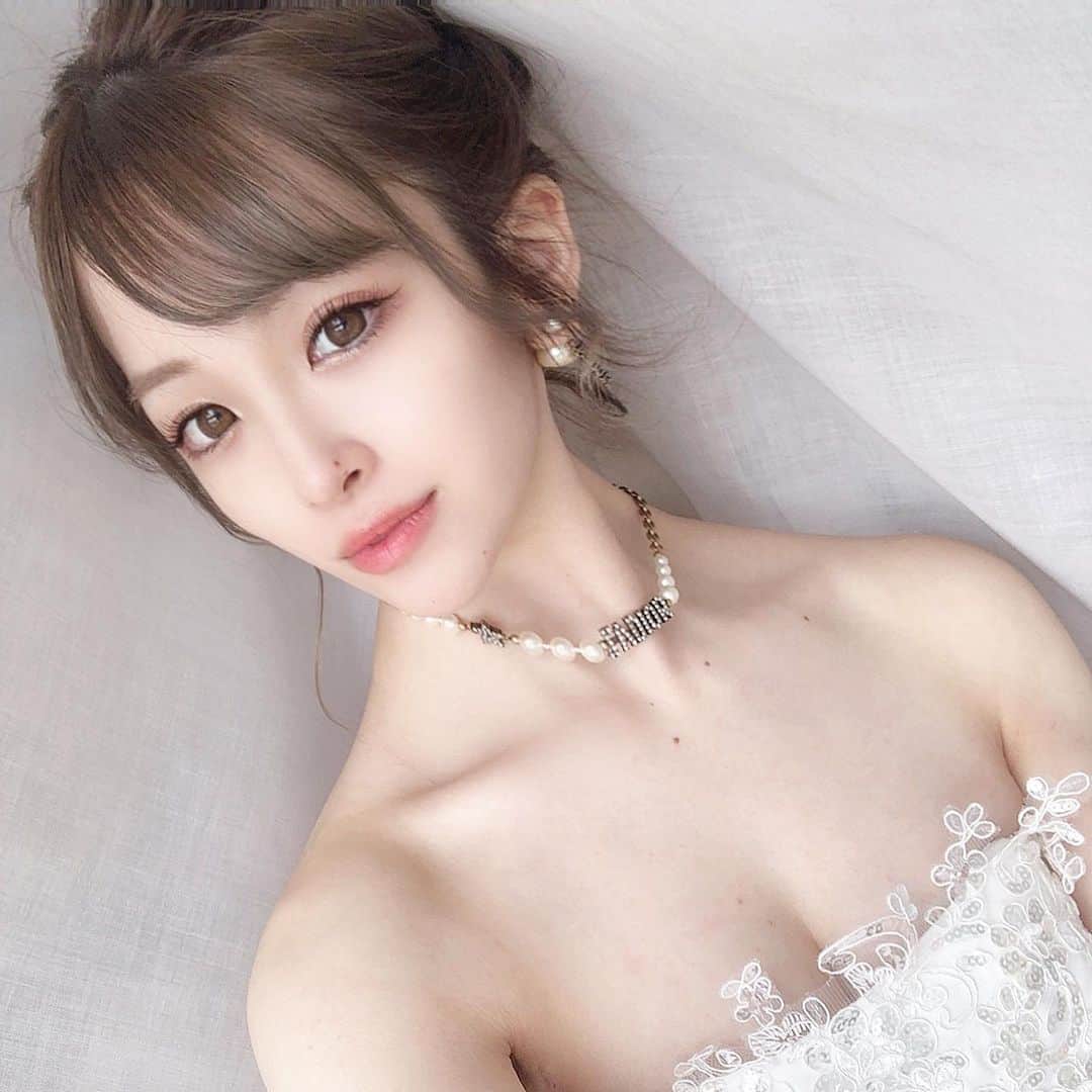 玉川来夢のインスタグラム：「撮影会ありがとうございました！ こんな時期なのに来てくれることが すごく嬉しかったです😢💗 #gスタ #撮影会　#ウェディング　#ウェディングドレス」