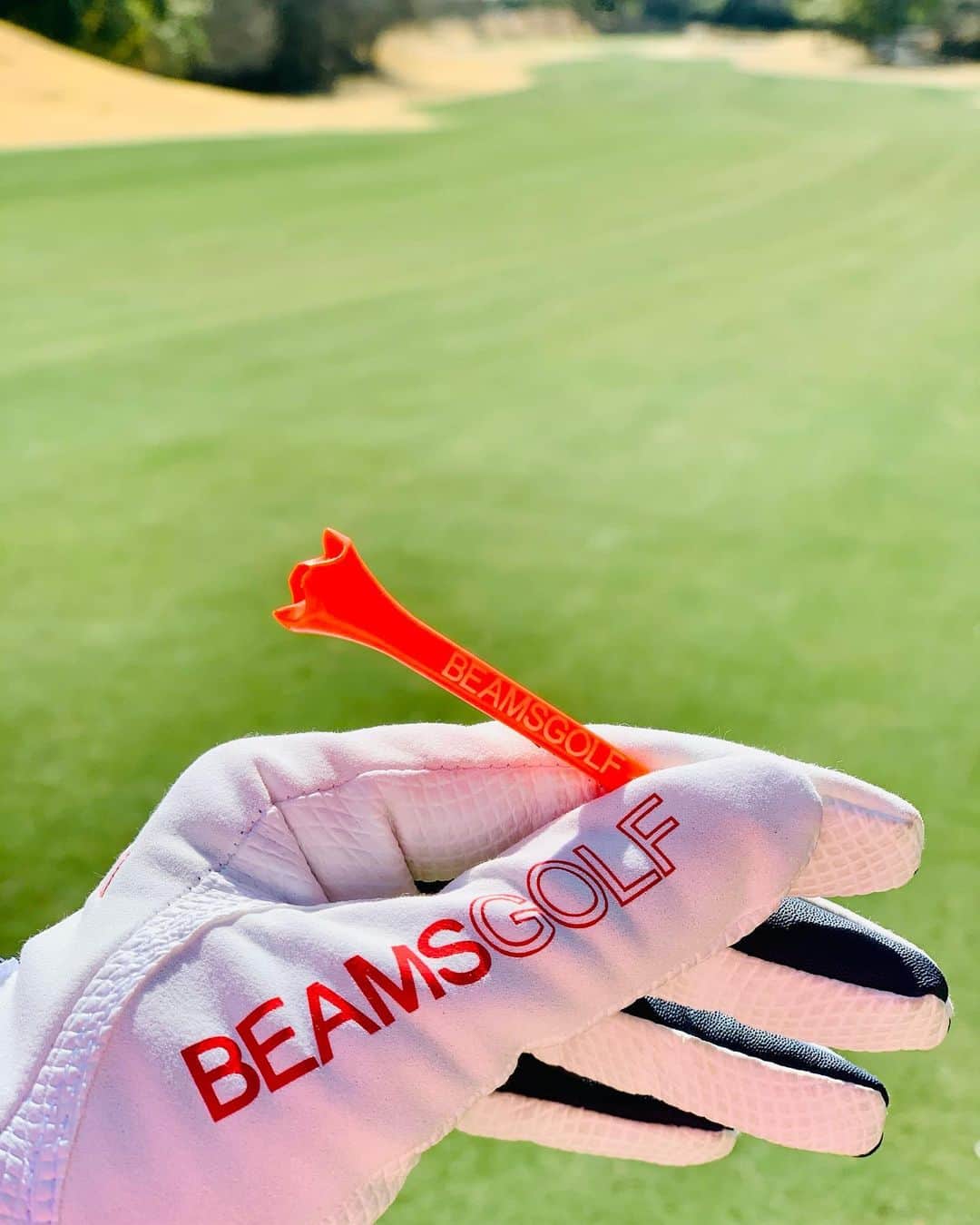 のインスタグラム：「🥊⛳️ おNEWなグローブは 左手親指にロゴ入り❥  そしてスイング動画⛳️ #beamsgolf  #ビームスゴルフ  #グローブ #ティ #スイング動画 #ゴルフ動画 #日々精進 #ありがとうございました #golfswing  #ゴルフスイング動画 #下手なりに苦悩中  #golf #golfstagram  #golfwear  #ゴルフ女子 #ゴルフウェア #春ゴルフ #スプラッシュ柄 #パーカーコーデ  #ゴルフコーデ #ごるふ女子  #ゴルフオトナ女子  #⛳️ #reinagolf」