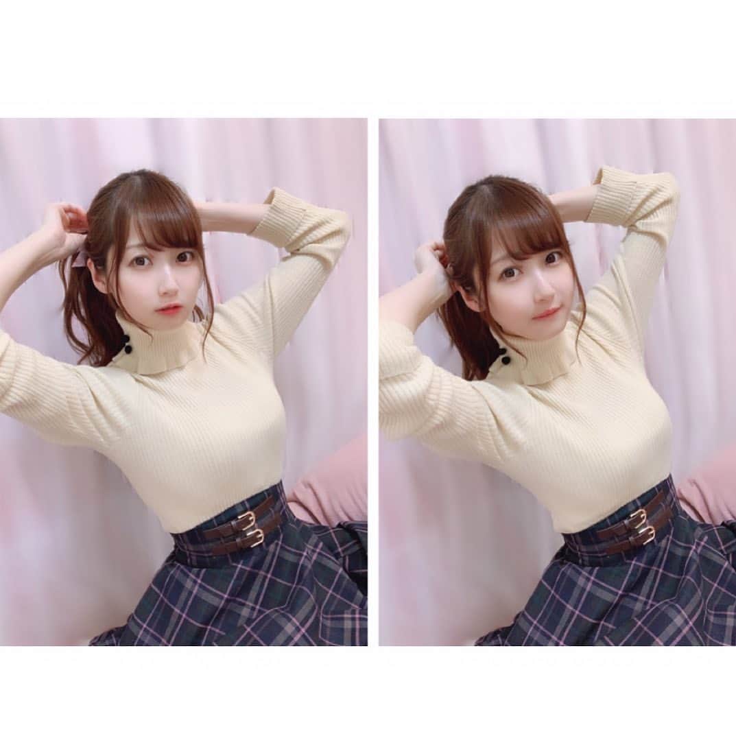 なっちゃんのインスタグラム：「#ポニテ　すき？？」