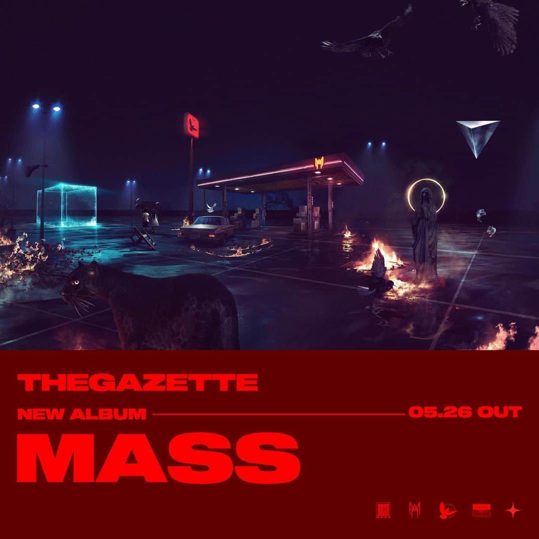 RUKI のインスタグラム：「【05.26 NEW ALBUM『MASS』RELEASE決定】   the GazettE 通算10枚目となるNEW ALBUM『MASS』5月26日リリース決定！ 併せて全曲試聴トレーラーをOFFICIAL YOUTUBEにて公開致しました。   商品詳細はOFFICIAL SITE内『MASS』特設サイトをチェック！   THE GAZETTE - NEW ALBUM『MASS』(ALL SONGS PREVIEW) https://youtu.be/UM8pHLcJ8FA   NEW ALBUM『MASS』特設サイト https://the-gazette.com/mass/   #theGazettE #19thanniversary #newalbum #mass」