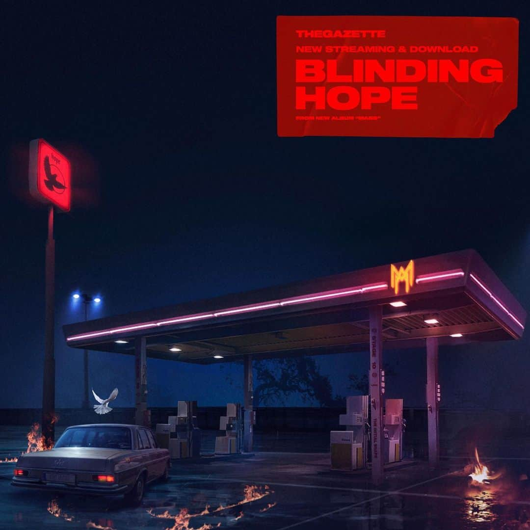 RUKI のインスタグラム：「【New Streaming & Download】   NEW ALBUM『MASS』より   新曲「BLINDING HOPE」   ダウンロード/ストリーミングはこちら▼ https://smr.lnk.to/BLINDING_HOPE_   #theGazettE #19thanniversary #blindinghope #newalbum #mass #streaming #download」