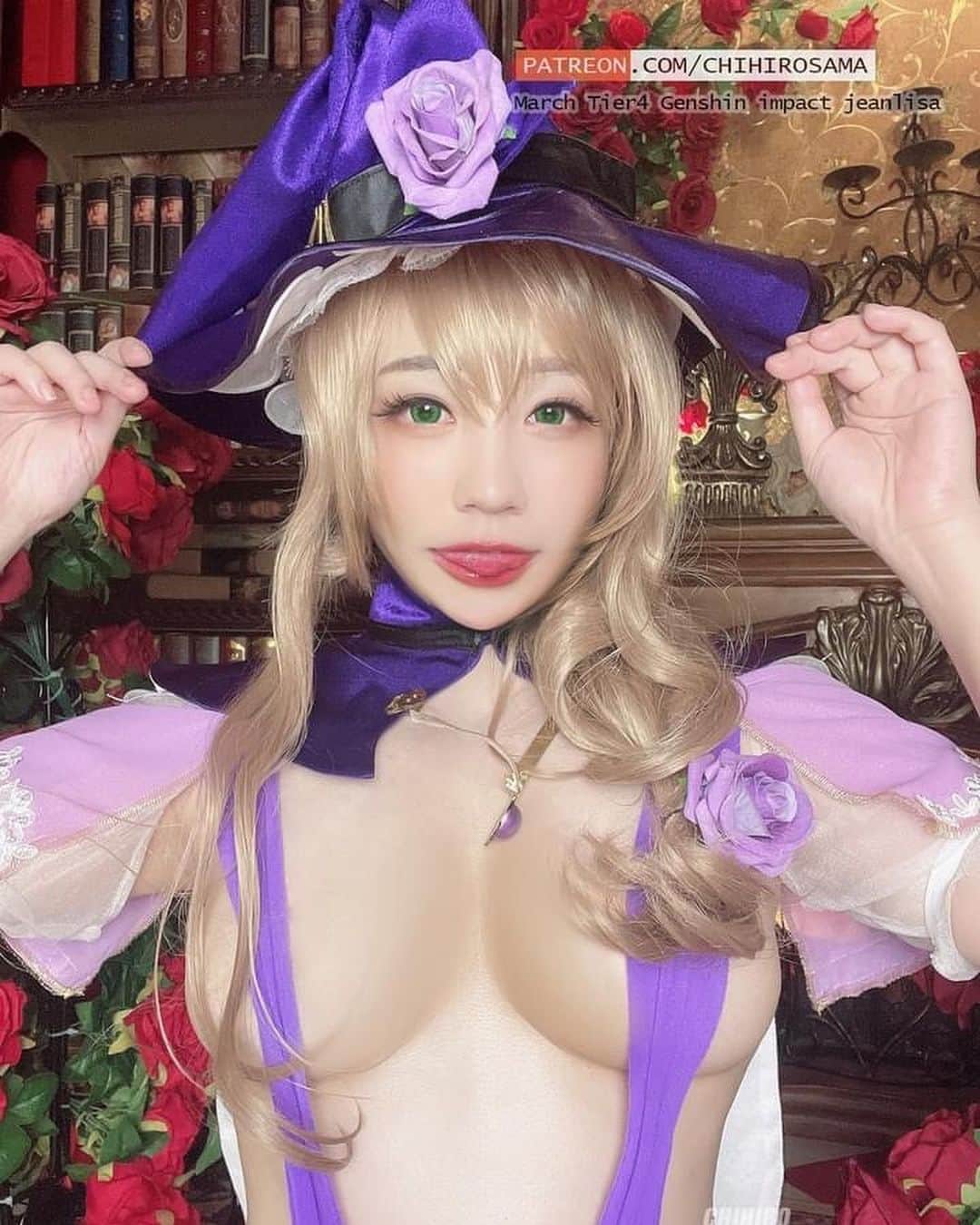 千尋のインスタグラム：「I can see how hard you've been working today. Let me think of a way to reward you...  March tier 4 will be Genshin impact jeanlisa! If you like it, please remember to support me on Patreon!! https://www.patreon.com/chihirosama  你努力的樣子，姐姐都看到了喔。嗯...讓我想想該給你什麼獎勵呢? 3月Patreon Tier4 原神的麗莎姐姐喔!!!!  #原神 #Genshin #jeanlisa」