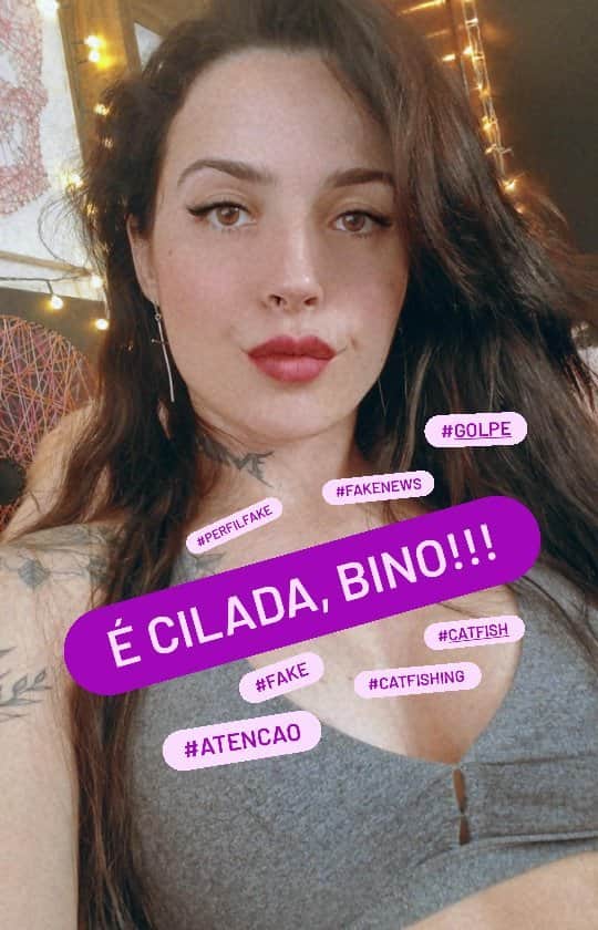 Anna Vargasのインスタグラム：「Pediram pra eu publicar aqui os stories sobre catfishing pra que as informações pudessem ser compartilhadas. Muita atenção com isso, galera! Avisem seus familiares! A melhor forma de evitar esse tipo de golpe é estar atento às armadilhas e aos padrões de comportamento desses golpistas!」