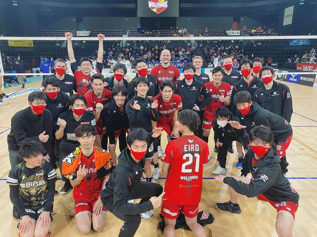 永露元稀のインスタグラム：「. ✨✌️☝️✨ good job👏 . #wolfdogsnagoya  #21勝目」