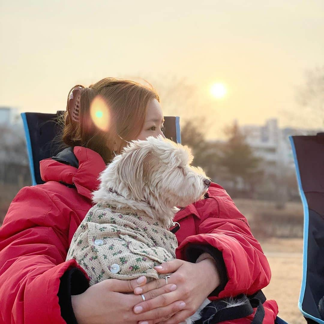 ユン･ボミのインスタグラム：「설탕이세번째한강💗」