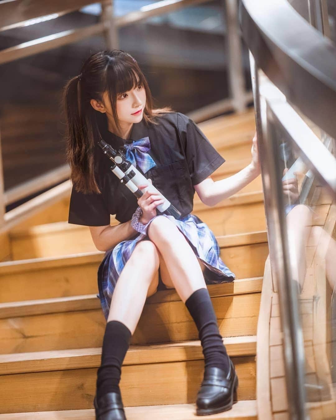 アジアンモデルのインスタグラム：「Cute student ❤️ 💕Via @girls.cos」