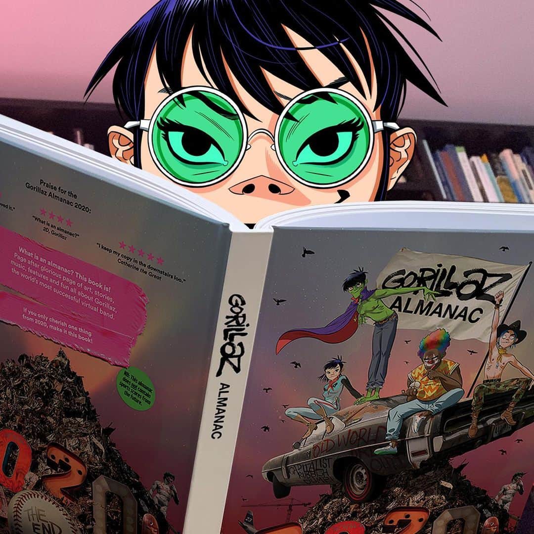 Gorillazのインスタグラム：「The Chronicles of Noodle tells the EPIC tale of when @watashiwanoodle unwittingly released the shapeshifting demon Maazu into the world 👺 Read all about it in the Almanac 👀」