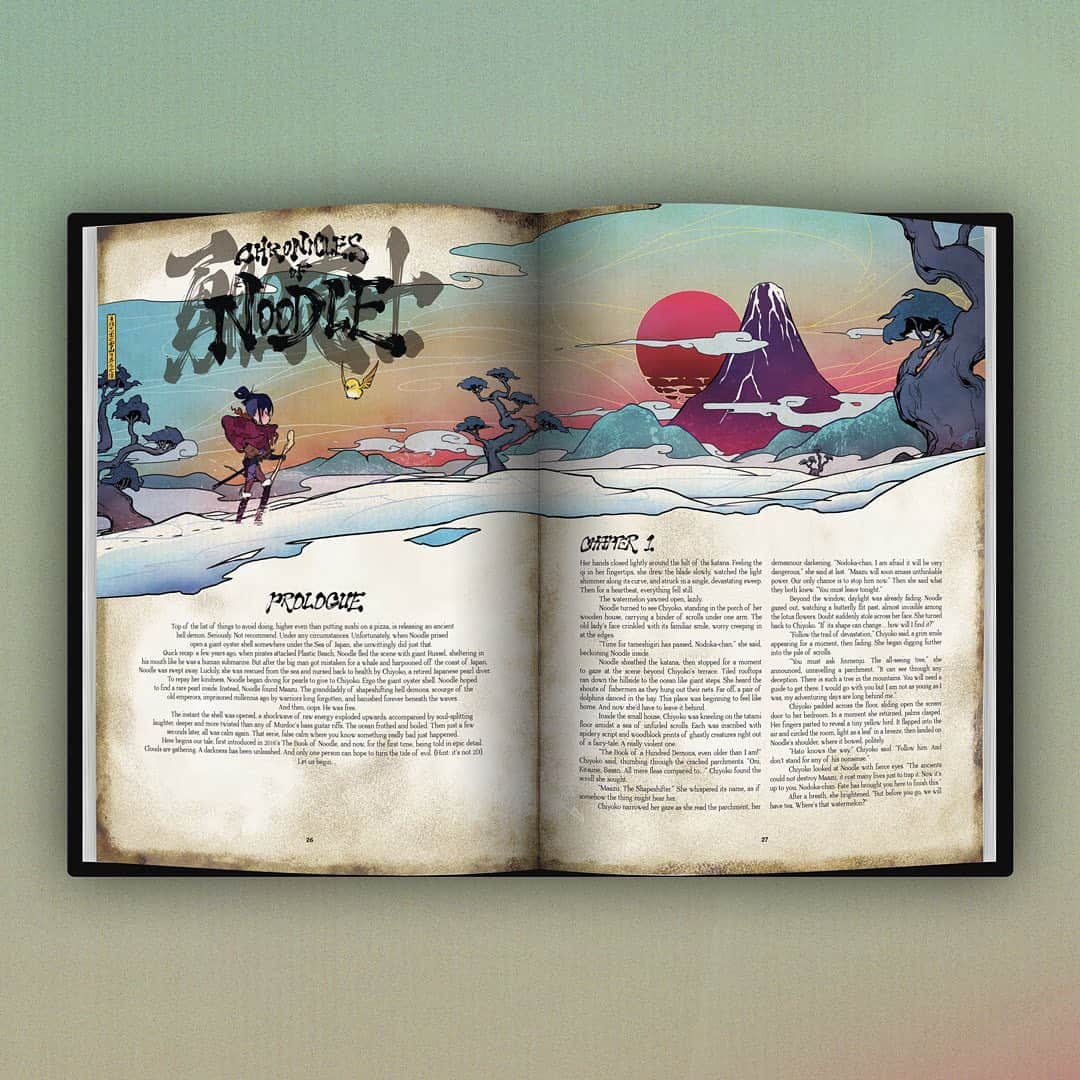 Gorillazさんのインスタグラム写真 - (GorillazInstagram)「The Chronicles of Noodle tells the EPIC tale of when @watashiwanoodle unwittingly released the shapeshifting demon Maazu into the world 👺 Read all about it in the Almanac 👀」3月13日 2時25分 - gorillaz