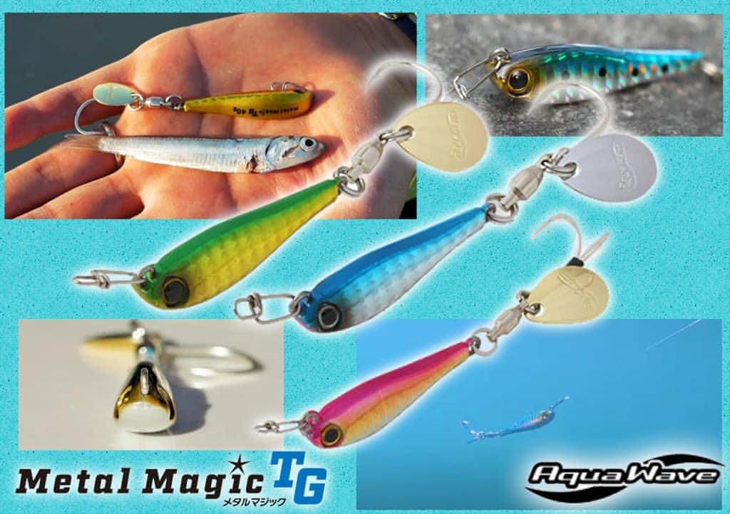 のインスタグラム：「【陸っぱりやボートで活躍】タングステン製ボディを採用した特殊スピンテールジグ！アクアウェーブ「メタルマジックTG」を青物ゲームに  #アクアウェーブ #aquawave #メタルマジックTG #馬上憲太朗 #スピンテールジグ #青物 #ルアーニュース https://www.lurenewsr.com/152276/」