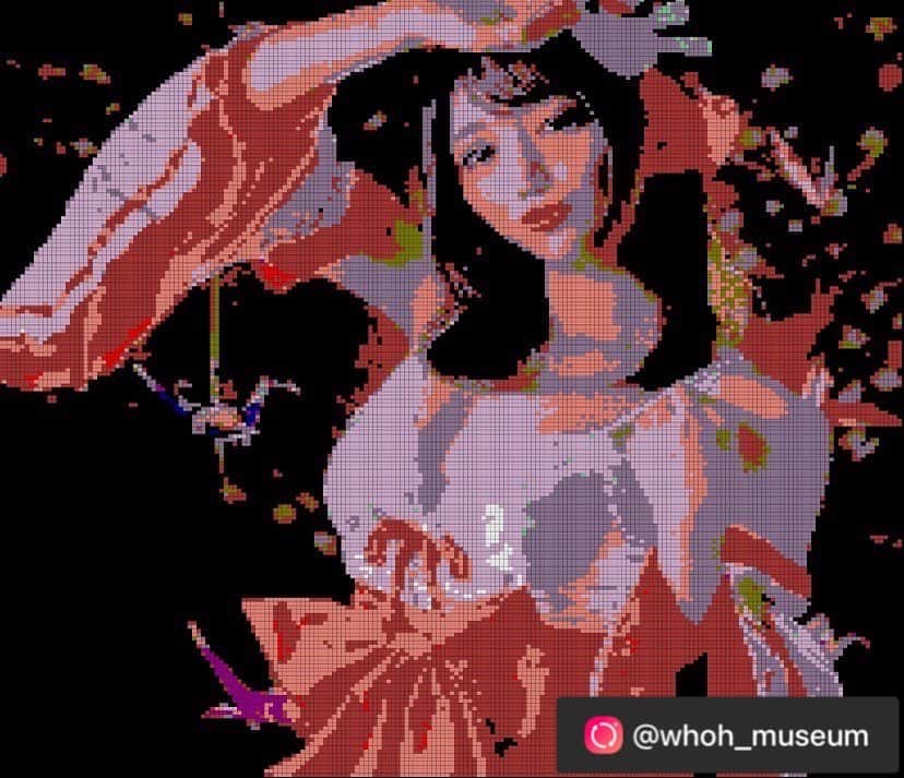優月心菜のインスタグラム：「#repost   #model #color #art #dots #museum #beauty #beautiful #8bit #pixelart #japanese #優月心菜 #歌手 #コスプレイヤー #コスプレ #cosplay #singer  Model: @yuzuki_cocona  Thanks a lot!  8bitの世界の住人にして貰いました！ ありがとうございます🥺🥺🥺❤️」