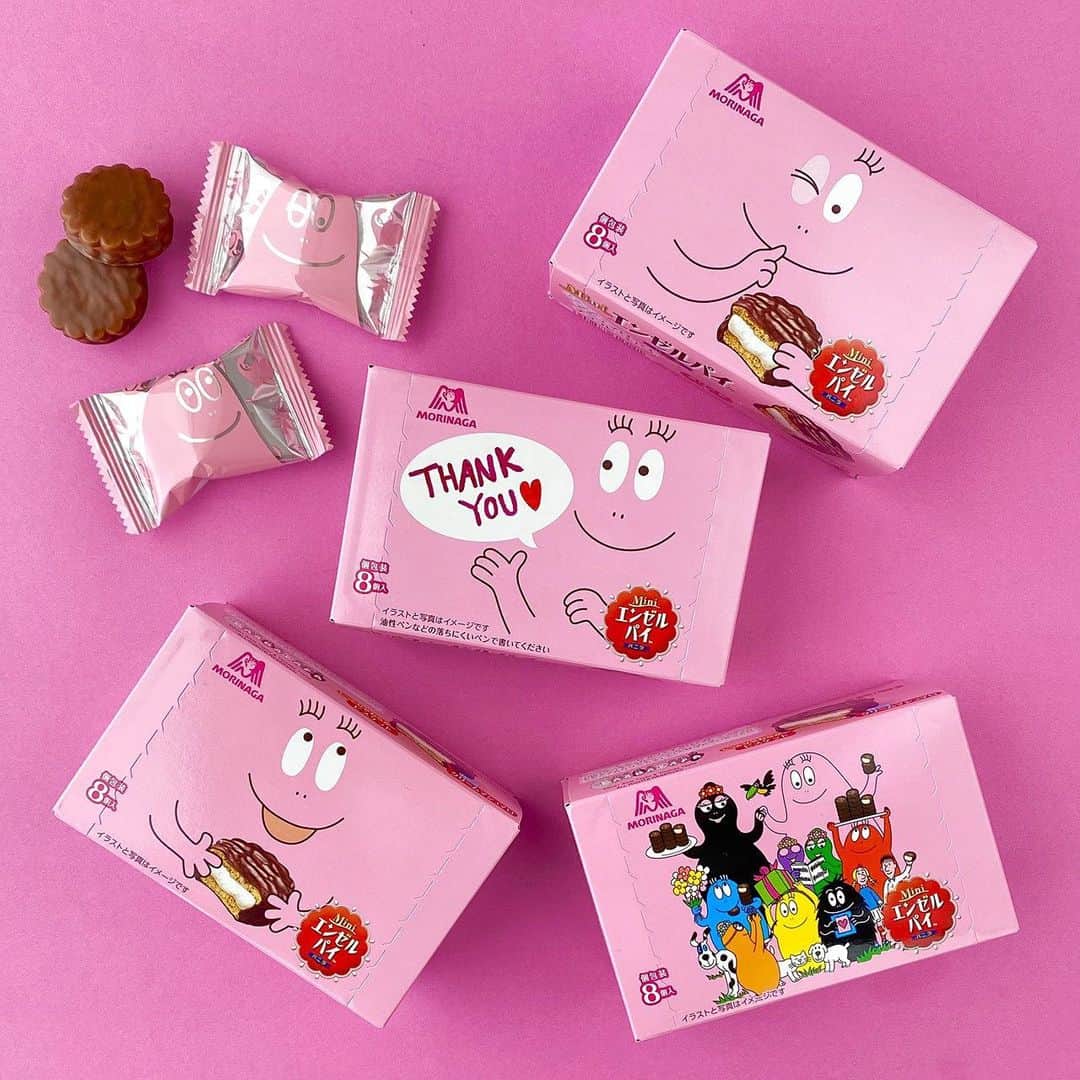 のインスタグラム：「PLAZA・MINiPLA限定アイテム❤️バーバパパデザインのエンゼルパイが登場です😋💓パッケージは全6種類💡吹き出しのデザインにはメッセージを書き込めて、プチギフトにもぴったりです🎁個包装8個入り❣️  バーバパパ ミニ エンゼルパイ ¥345(税込)  #BARBAPAPA #バーバパパ #エンゼルパイ #お菓子 #PLAZA限定 #PLAZA #プラザ #MINiPLA #ミニプラ @plazastyle」