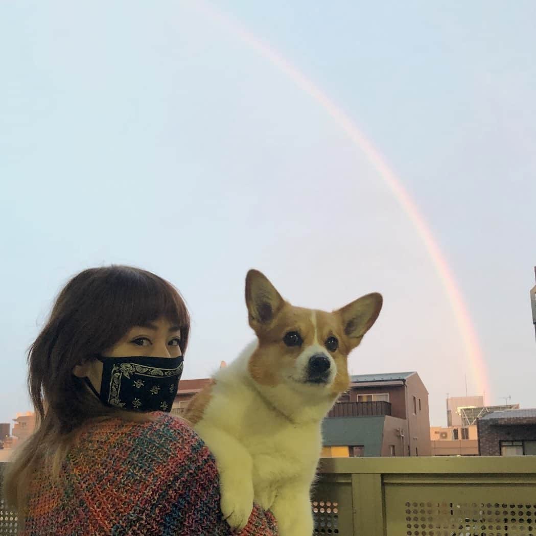 のインスタグラム：「日本で初めてフルレインボーみた🙀🤩🙃🥳🌈✌️」