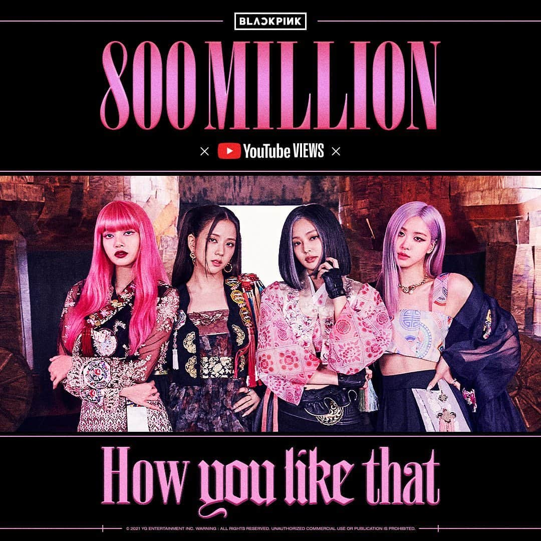 BLACKPINKさんのインスタグラム写真 - (BLACKPINKInstagram)「#BLACKPINK #블랙핑크 #HowYouLikeThat #MV #800MILLION #YOUTUBE #YG」3月13日 22時07分 - blackpinkofficial