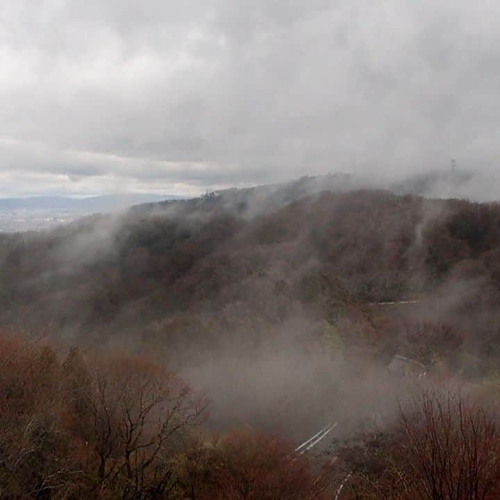 のインスタグラム：「奈良の山から阿倍野ハルカス #奈良#ハイキング#登山#山好きな人と繋がりたい#mountaineering#japanesemountain#雨#石井スポーツ#登山学校#奥田ガイド#霧」