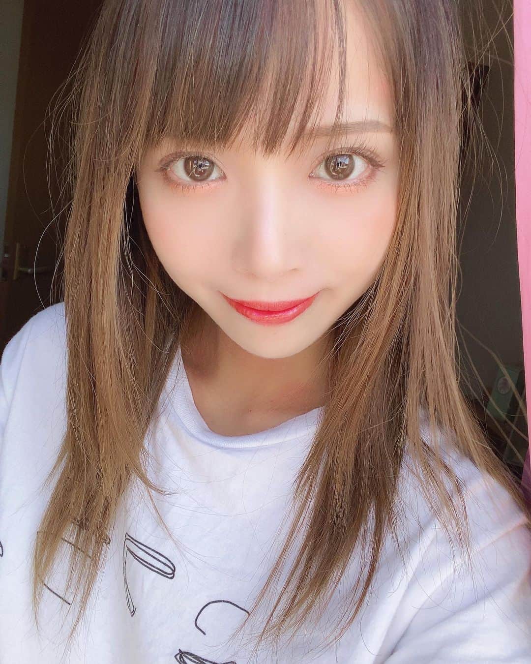 鈴木りんだのインスタグラム：「いつどこで買ったか忘れたねこフライTシャツ」