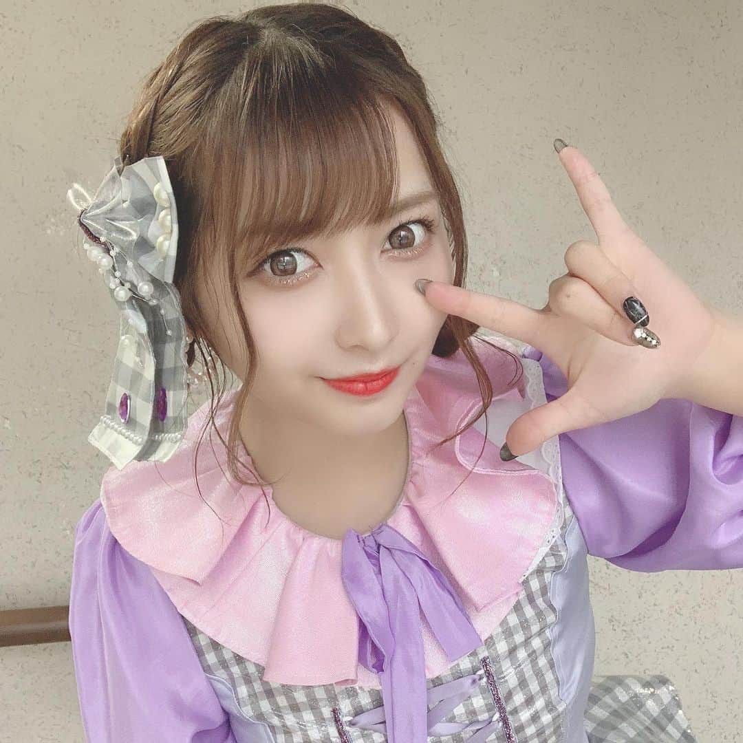 太田里織菜のインスタグラム：「. . むらさき💜💜💜 . . #らぶどる #アイドル　#アイドル衣装」