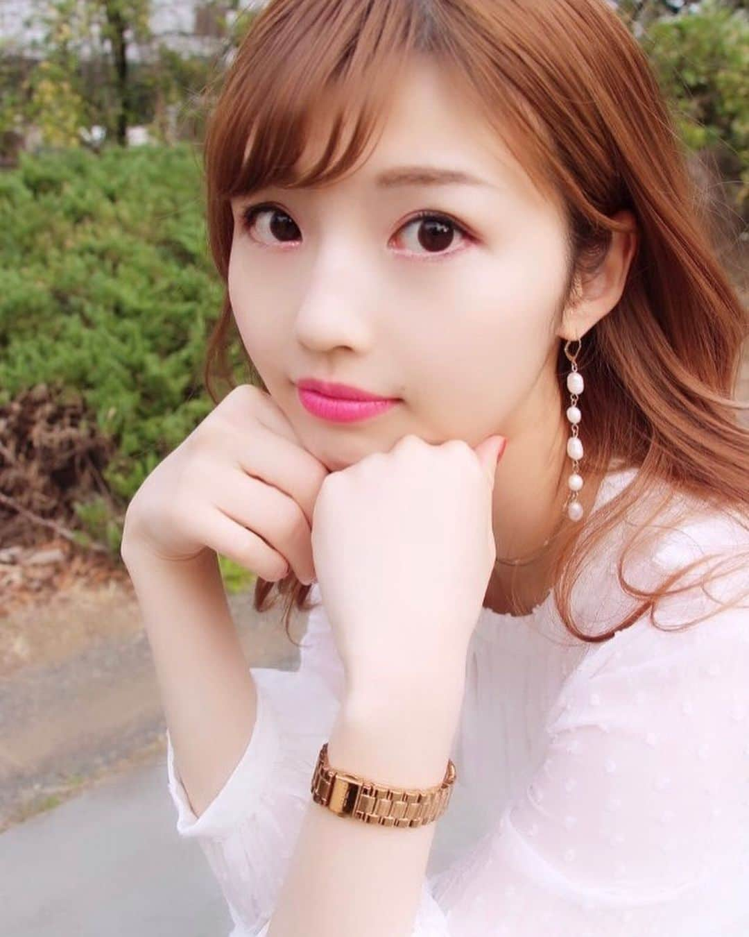 松尾友加里のインスタグラム：「✨昨日は大雨だったので快晴で 気持ちいいですね...❤︎ 最近暖かくなってきて嬉しい🌸 _ _ _ _ _ _ _ _ _ _ #happy #day #spring  #make #whiteday #カメラ女子 #撮影  #instagood #instagram」