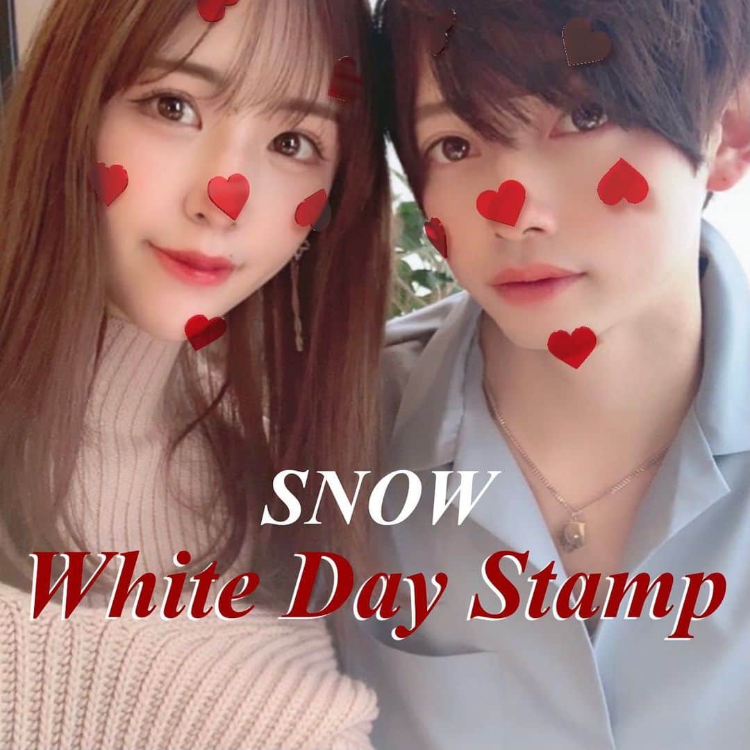 「SNOW」顔認識カメラアプリさんのインスタグラム写真 - (「SNOW」顔認識カメラアプリInstagram)「🤍SNOW White Day Stamp🤍﻿ ﻿ ホワイトデータブからスタンプを選んで﻿ 可愛く撮影してね📸﻿ 後加工もできるから思い出の写真につけるのも🙆🏼‍♀️✨﻿ ﻿ ﻿ ﻿ ﻿ @6v6_o8﻿ @iroooooooha  #snowcam #ホワイトデー #ホワイトデーお返し #エフェクト #エフェクト加工 #カップル #カップルコーデ #couple」3月14日 18時40分 - snow_japan
