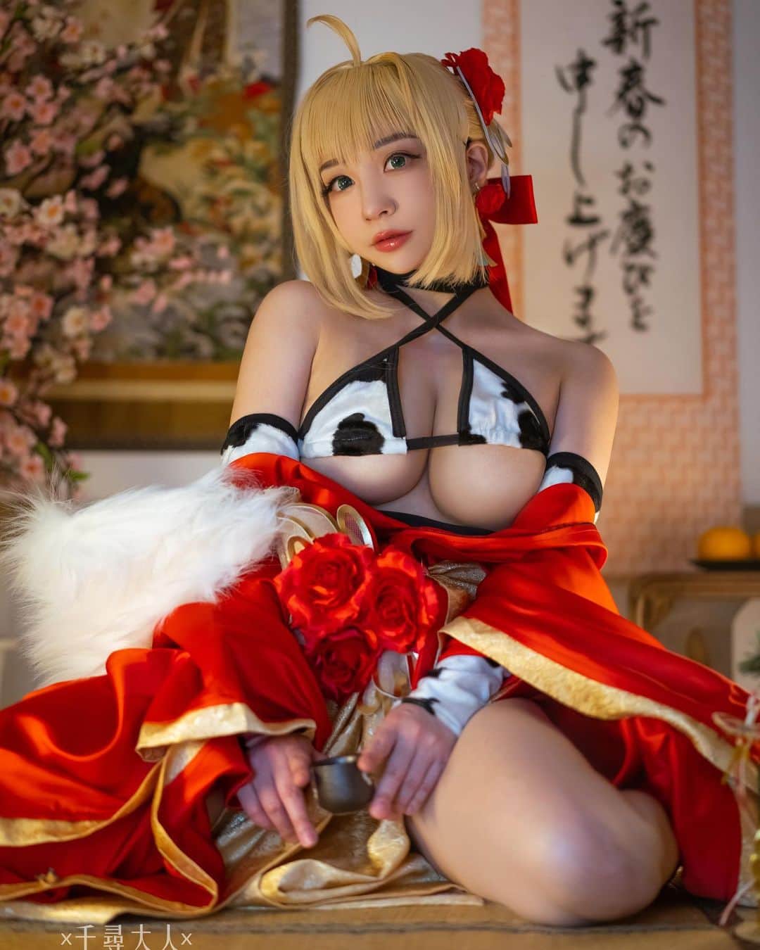千尋のインスタグラム：「Happy White day! 白色情人節快樂！Master! 新年牛尼祿來啦💕💕是2月份的Tier2喔！ 來不及入手的可以購買蝦皮💕  蝦皮賣場 https://reurl.cc/l0N3oE  #FGO #NERO」
