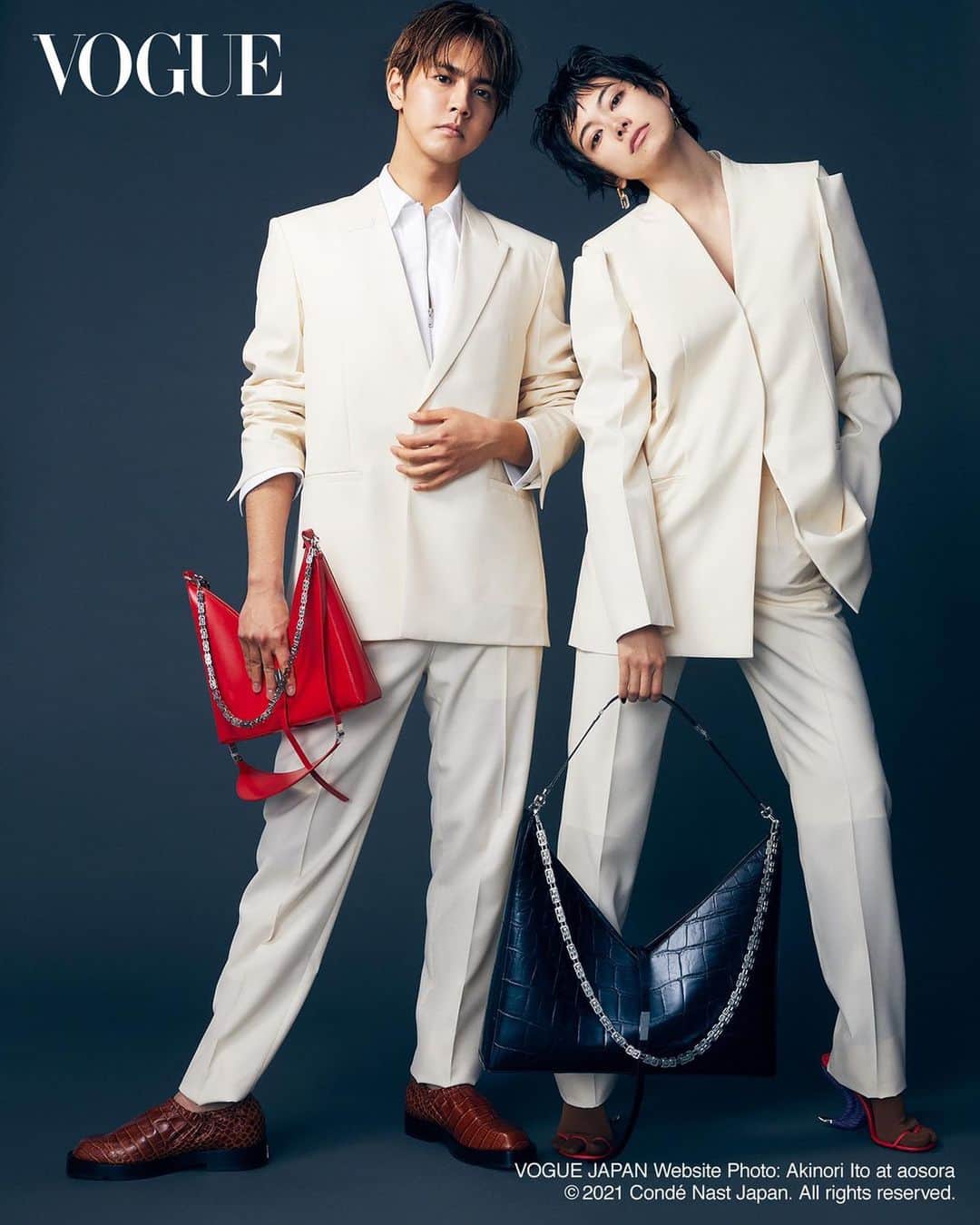 片寄涼太のインスタグラム：「with @hikari  @voguejapan  @givenchyofficial  @matthewmwilliams  #voguejapan #givenchy」