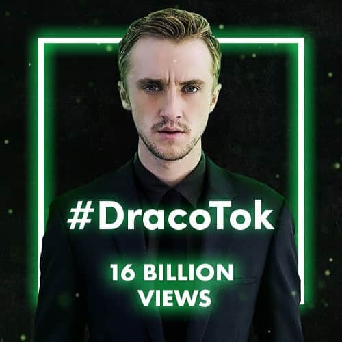 トム・フェルトンのインスタグラム：「to my lovelies who made a #dracotok , fans who watched , thank you for getting us to 16 BILLION views ❤️ let's keep the 🔥 going x」