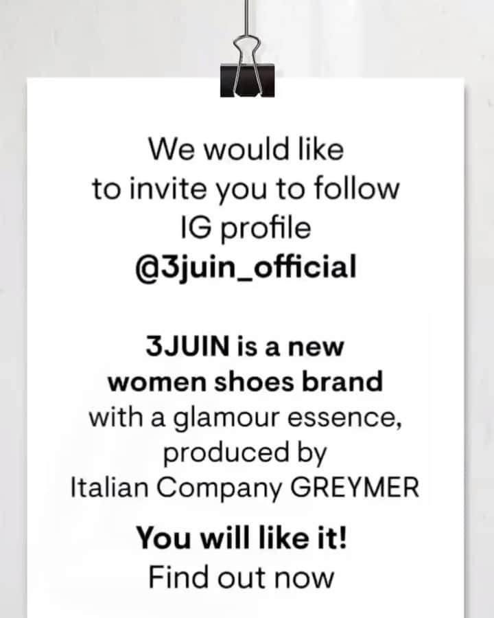 グレイメールのインスタグラム：「⬜️Follow the future, see you in.⬜️  @3juin_official 3JUIN.com」