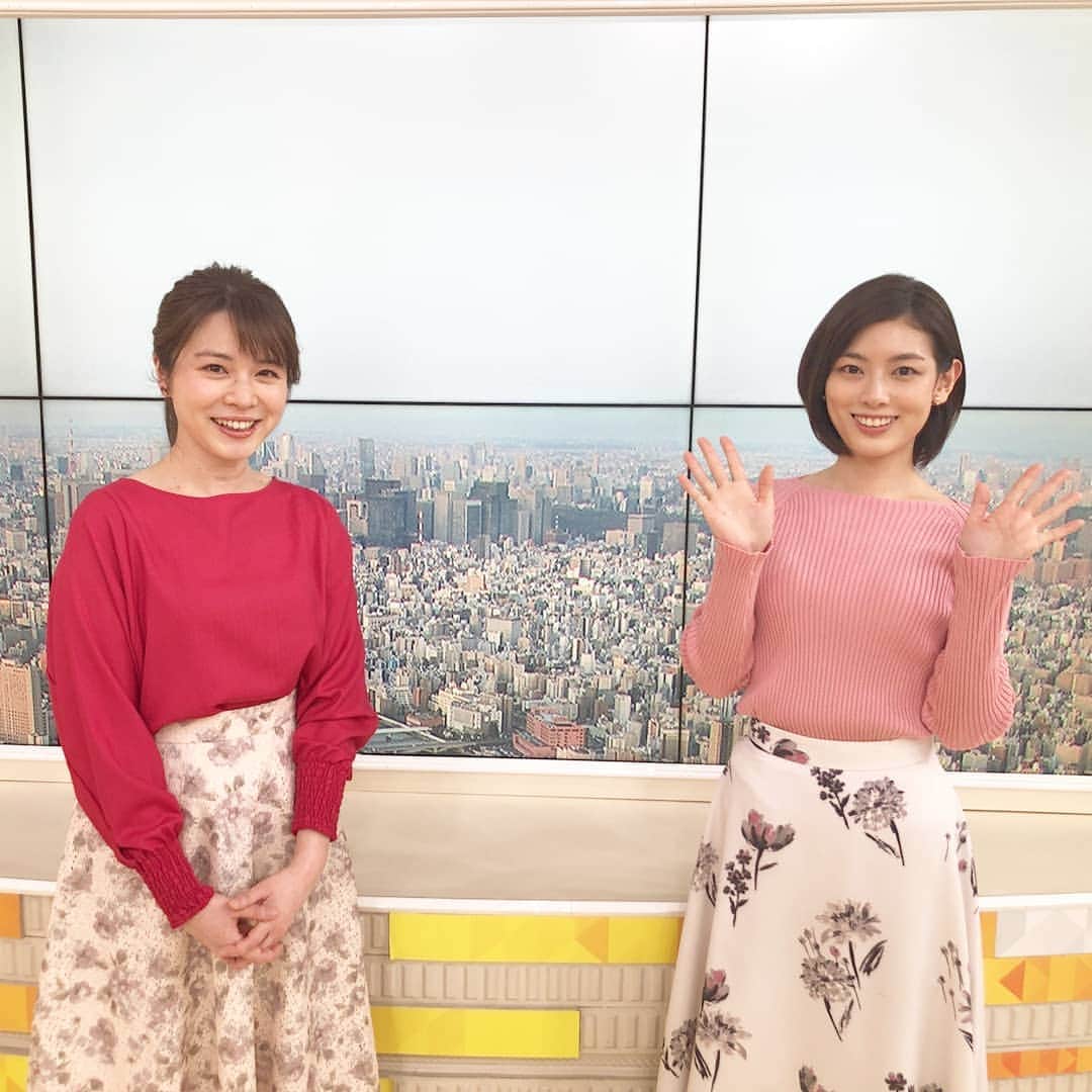 TBS「はやドキ！」のインスタグラム：「今日は﻿ 悠理ちゃんがピンチヒッターで担当でした😊﻿ ﻿ 春色の衣装です🌸﻿ ﻿ ﻿ 皆川﻿ ﻿ ﻿ #ootd﻿ #spring﻿ #中西悠理﻿ #皆川玲奈﻿ #アナウンサー﻿ #はやドキ﻿ #tbs」