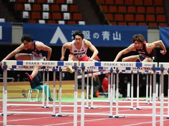 泉谷駿介のインスタグラム：「日本室内7.50🥇 日本記録で優勝できました。 久々の試合とても疲れました😩 ここからあげて行けるようにがんばりまんす。 おつかれーらいす！  写真月陸さん」